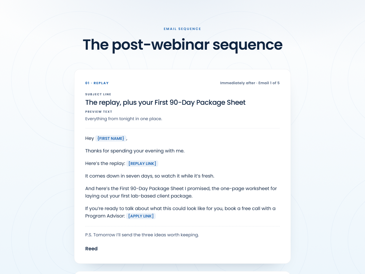 Post-webinar preview