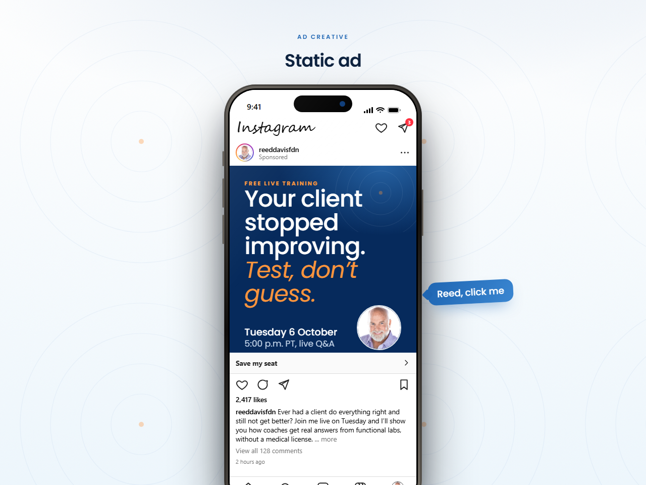 Static ad preview